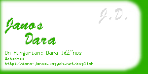 janos dara business card